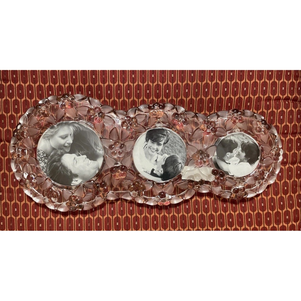 Mikasa Carmen Glass Triple Picture Photo‎ Frame Brand New Made In Germany